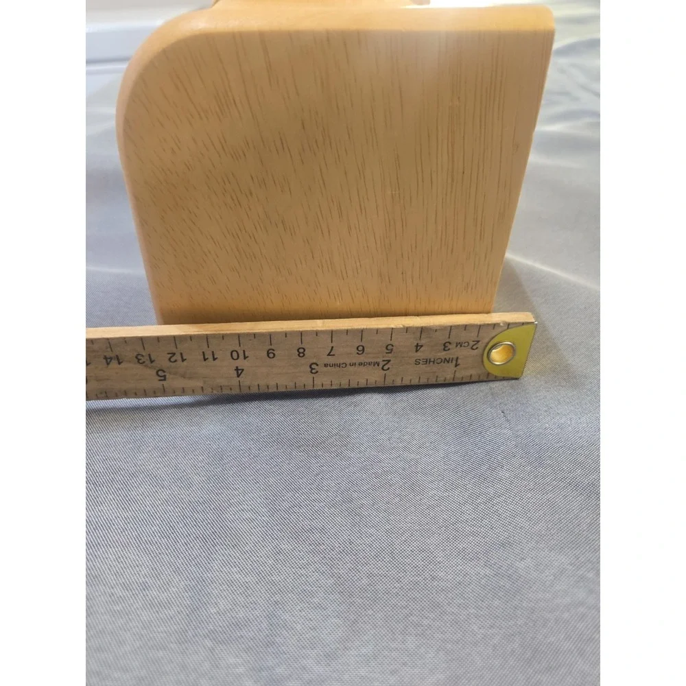Vintage Wooden Recipe Box Light Wood Card Holder Kitchen Storage Organizer Retro
